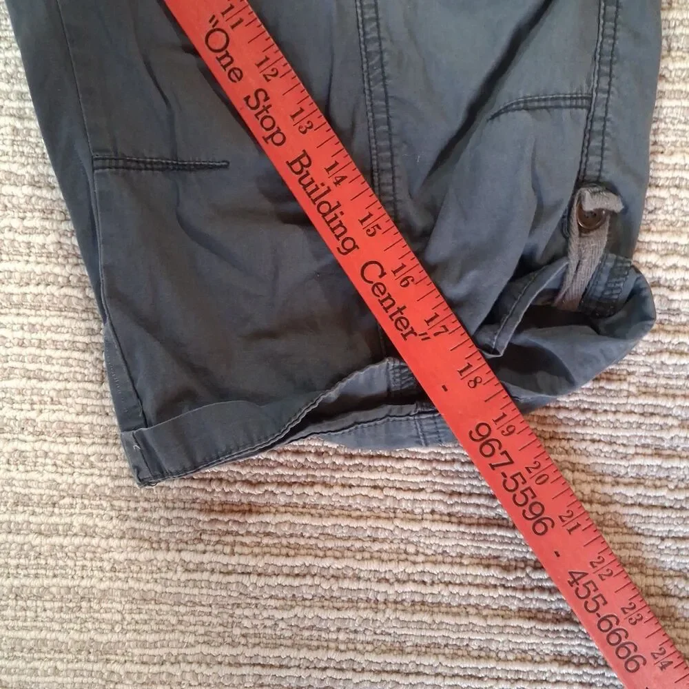 No Boundaries Soot Grey Cargo Pants Juniors Size 17 Cotton Utility Pockets Draws